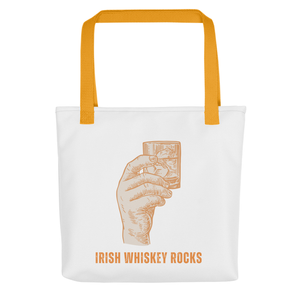 Irish Whiskey Rocks Premium Two-Toned Tote Bag