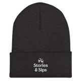 Stories & Sips Embroidered Cuffed Beanie (+More Colors)