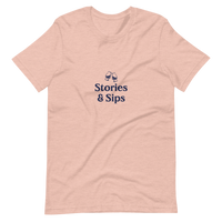 Stories & Sips Stacked Unisex T-Shirt (Light Colors)