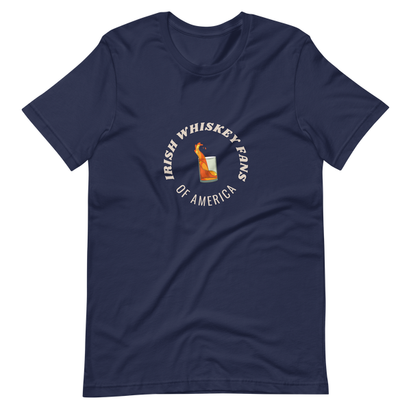 Irish Whiskey Fans of America Stamped Unisex T-Shirt (Dark Colors)